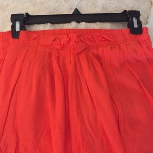 Anthropologie wide leg tangerine summer pant
